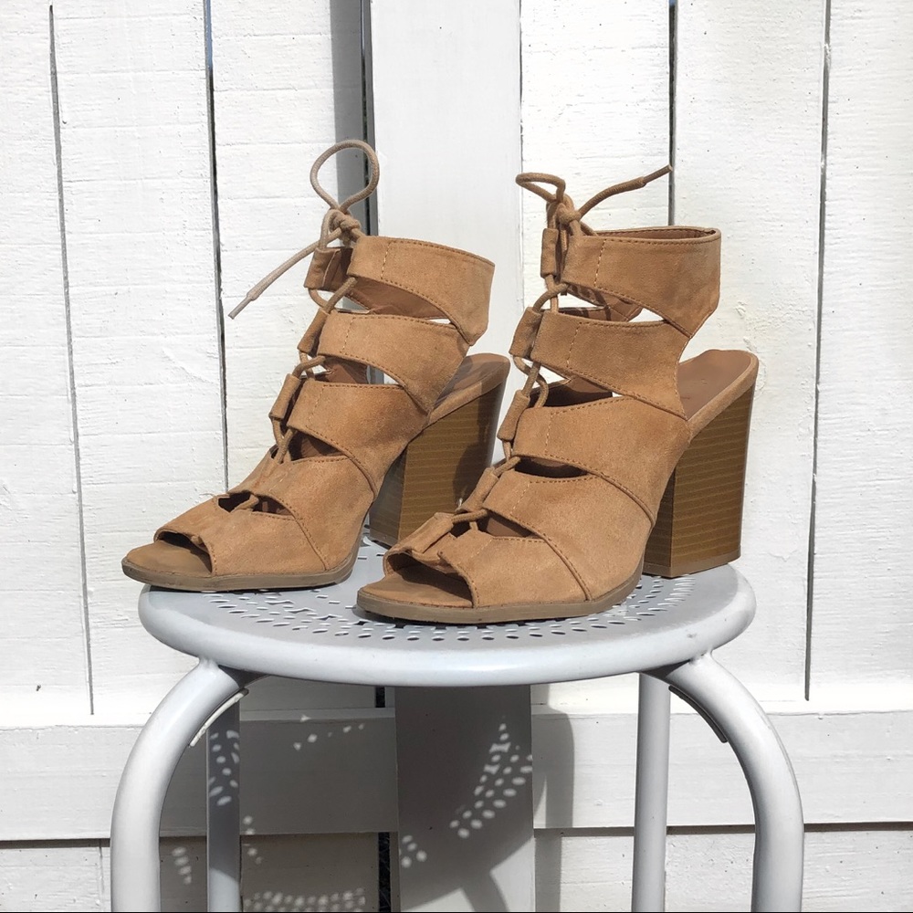 Charlotte Russe Lace-up Bootie 7.5